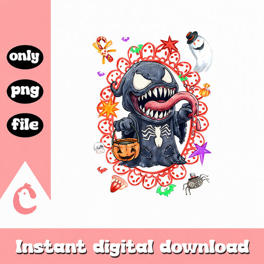 Venom Halloween PNG Bundle, Spooky Character Design, PNG File
