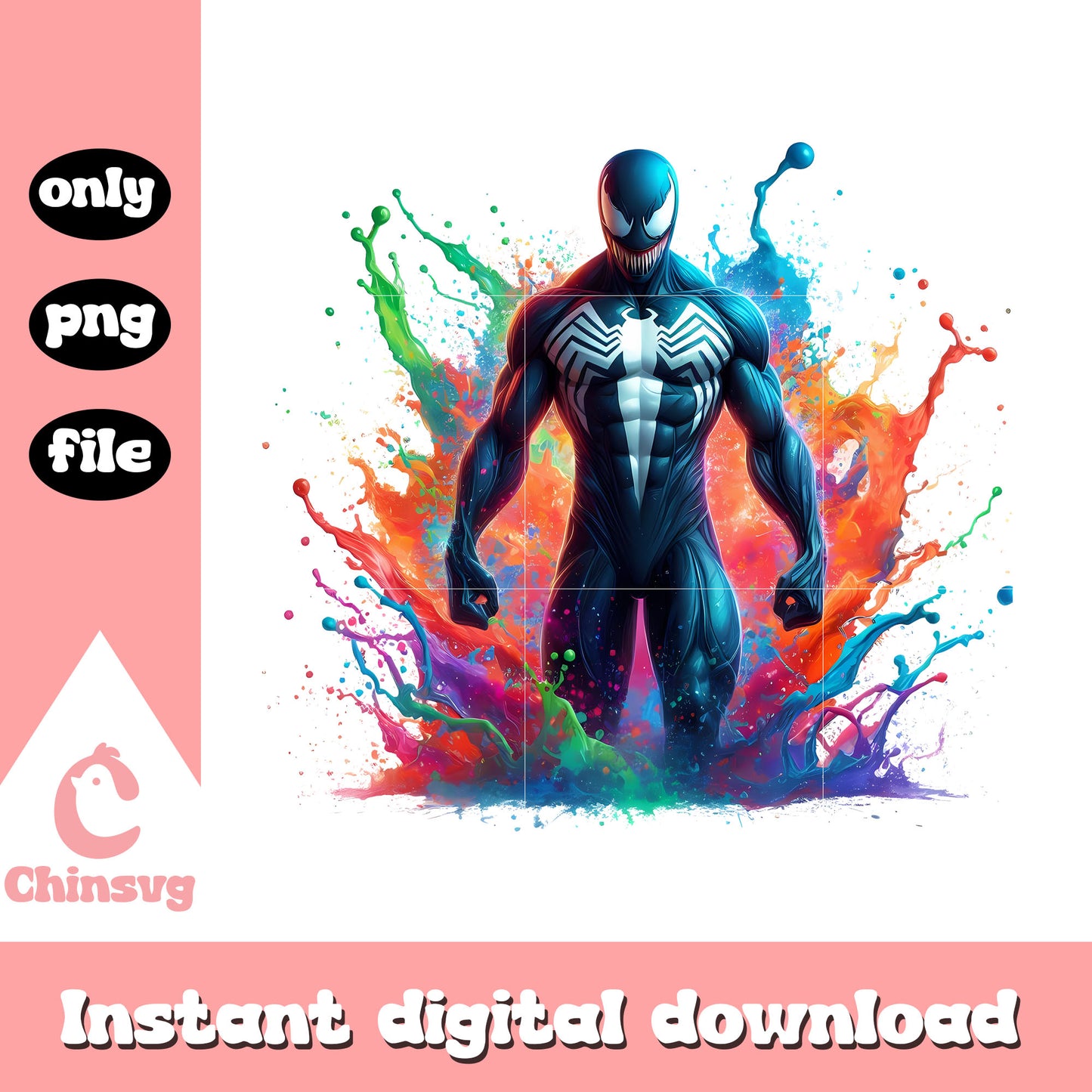 Venom marvel splatter effect decor png, marvel venom movie png