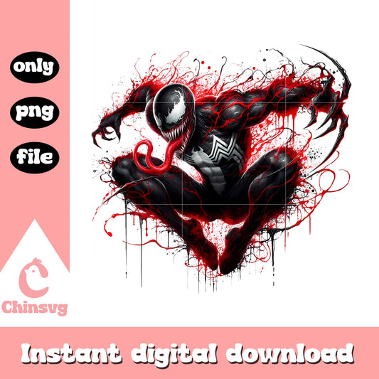 Venom marvel splatter effect design png, marvel venom png