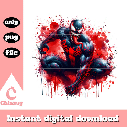 Venom marvel splatter effect png, venom movie png, marvel png
