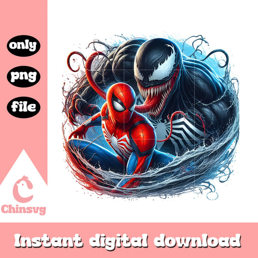 Venom x spider man character design png, avengers png, venom movie png