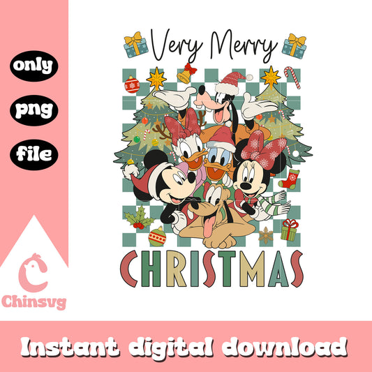 Very merry christmas mickey friends png, disney at christmas​ png