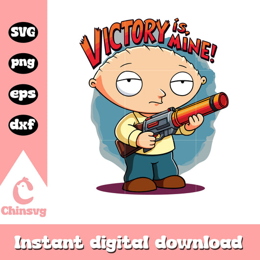 Victory is mine svg, Stewie Griffin character svg, cartoon svg