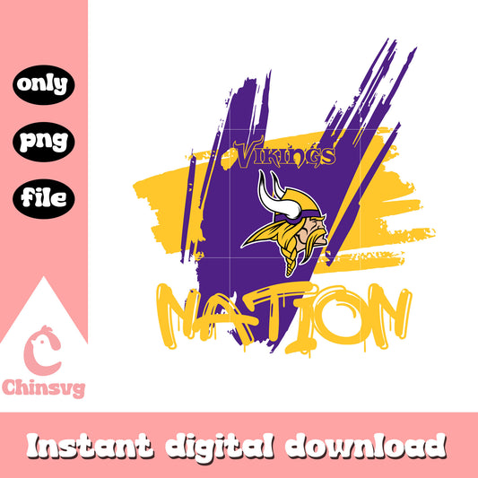 Vikings nation logo design png, Minnesota Vikings  png