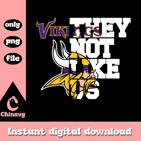 Vikings they not like us png, Minnesota Vikings logo png