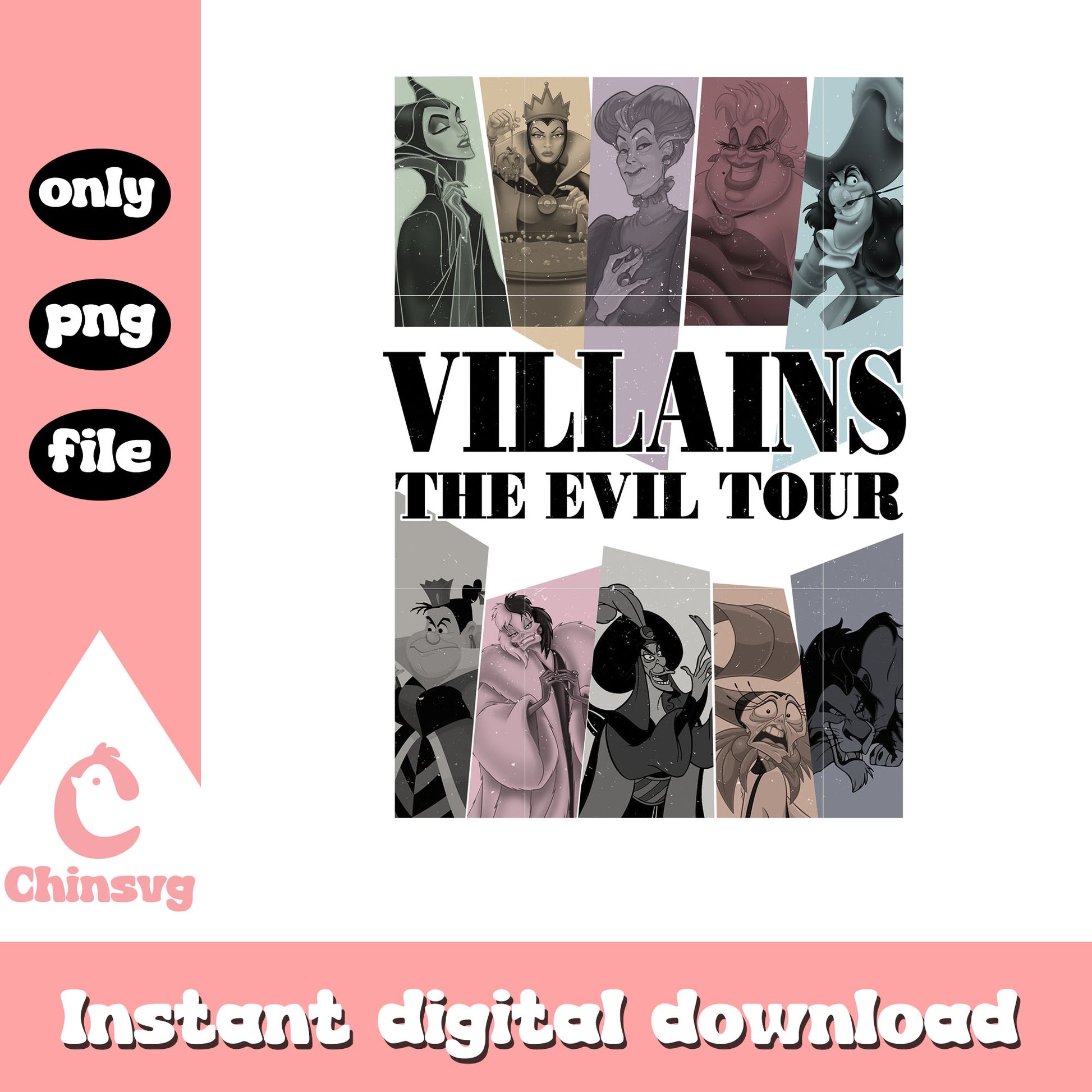 Villains the evil tour disney clipart png, disney witch movies png