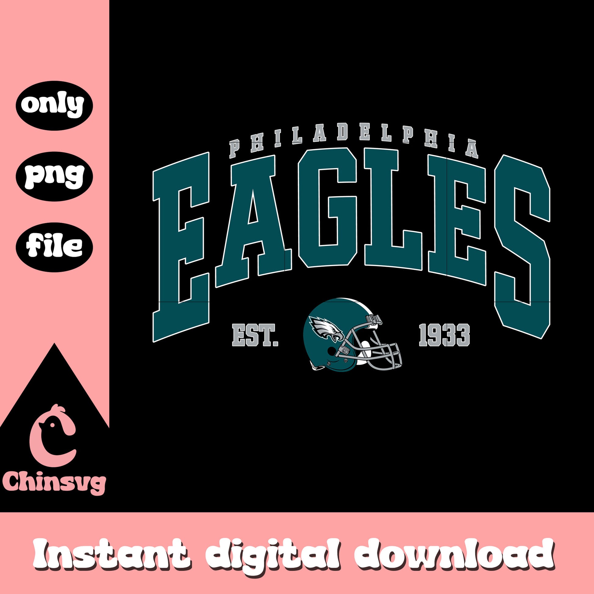 Vintage Philadelphia Eagles 1933 football svg, logo team svg