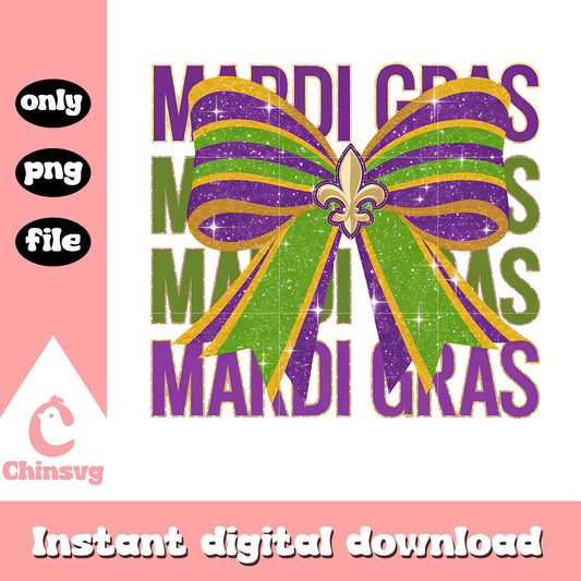 Vintage bow new orleans logo design png, mardi gras png, logo png