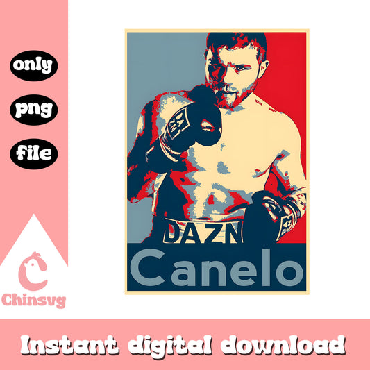 Vintage canelo alvarez poster design png, boxing canelo png