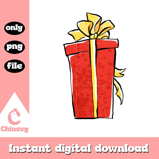 Vintage christmas gift design png, christmas gift ideas png 