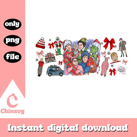 Vintage christmas grinch characters png, grinch xmas png