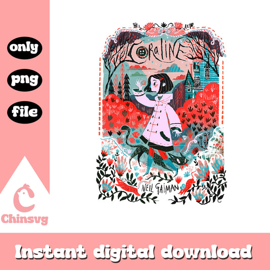 Vintage coraline doll focus features png, coraline movie png