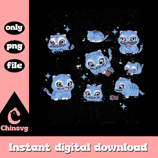 Vintage cute derpy kpop design png, moster derpy tiger png