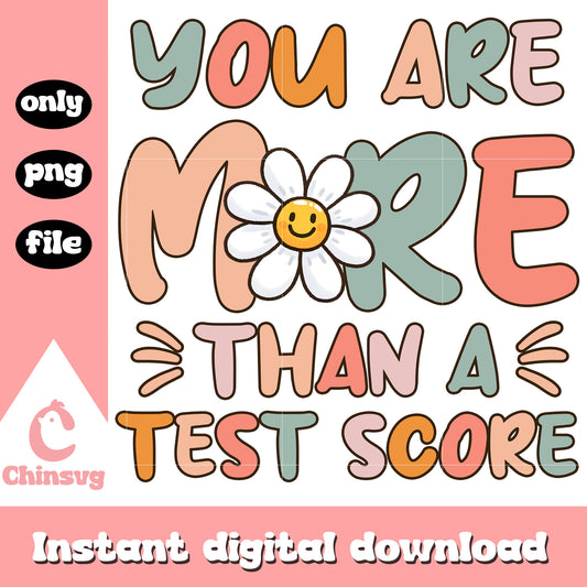 Vintage font You are more than a test score png, test day toolkit png