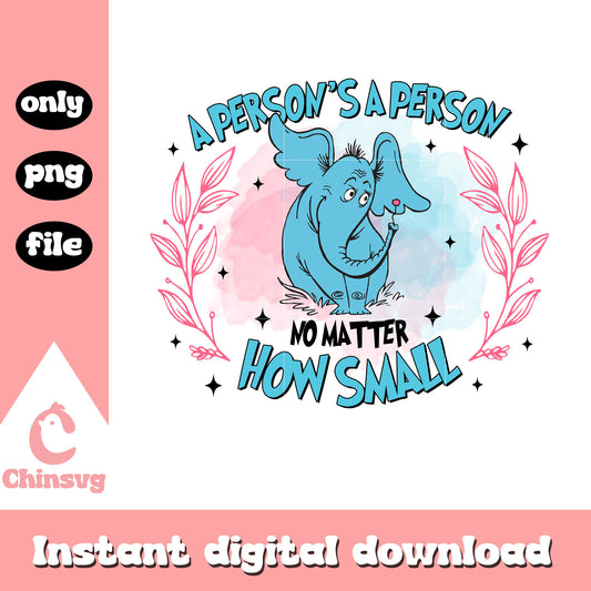 Vintage horton no matters how small png, dr seuss png, cartoon png