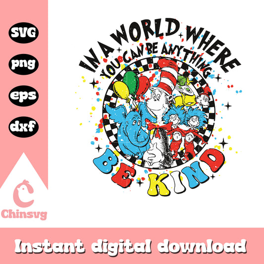 Vintage in a world where you can be anything svg, quotes svg