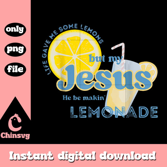 Vintage jesus making lemonade png, jesus lemonade png