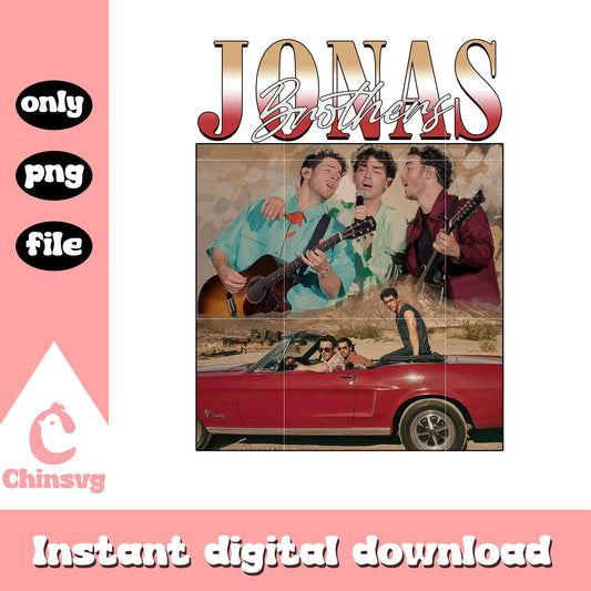 Vintage jonas brothers band png, jonas brothers tour​ png