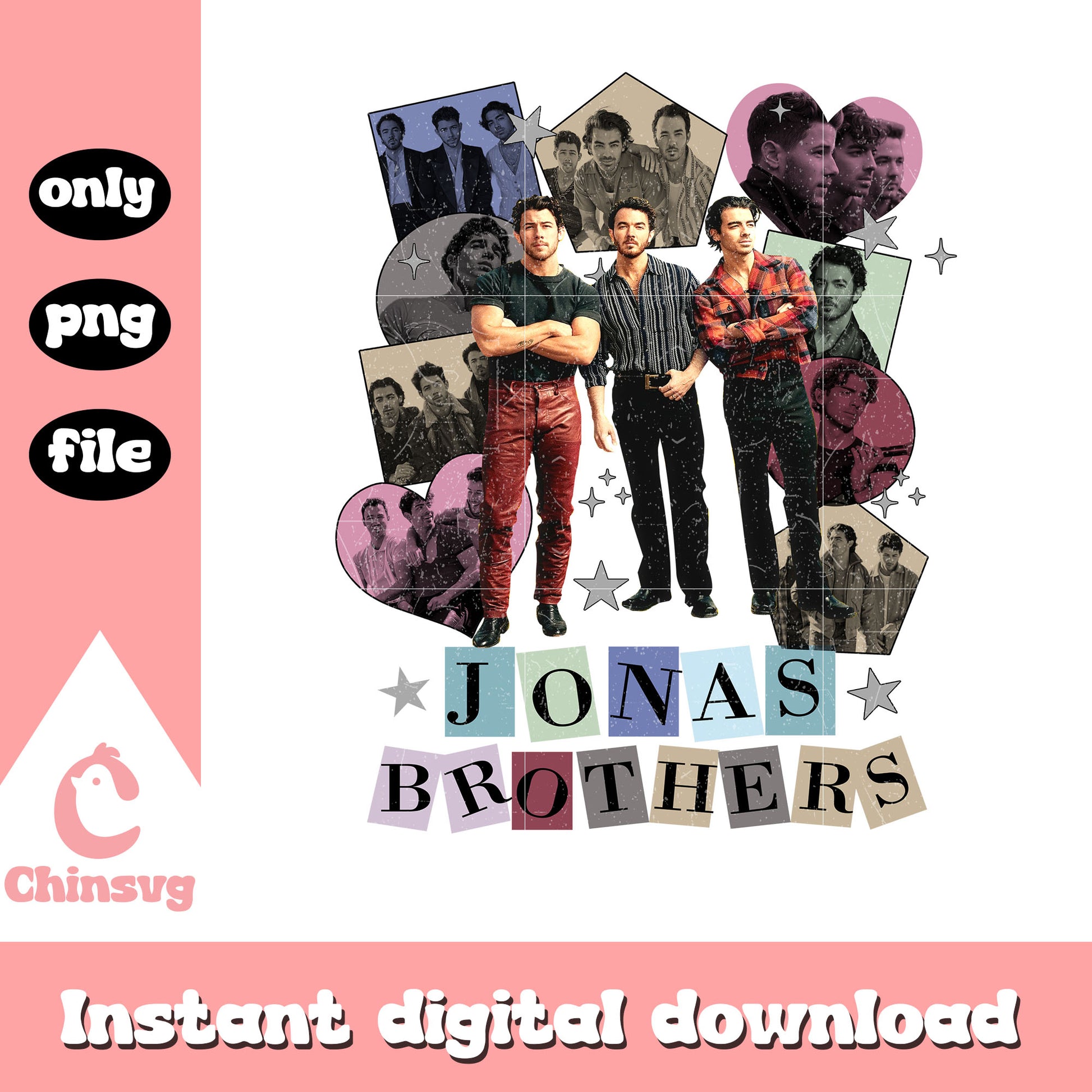 Vintage jonas brothers tour png, concert jonas brothers​ png