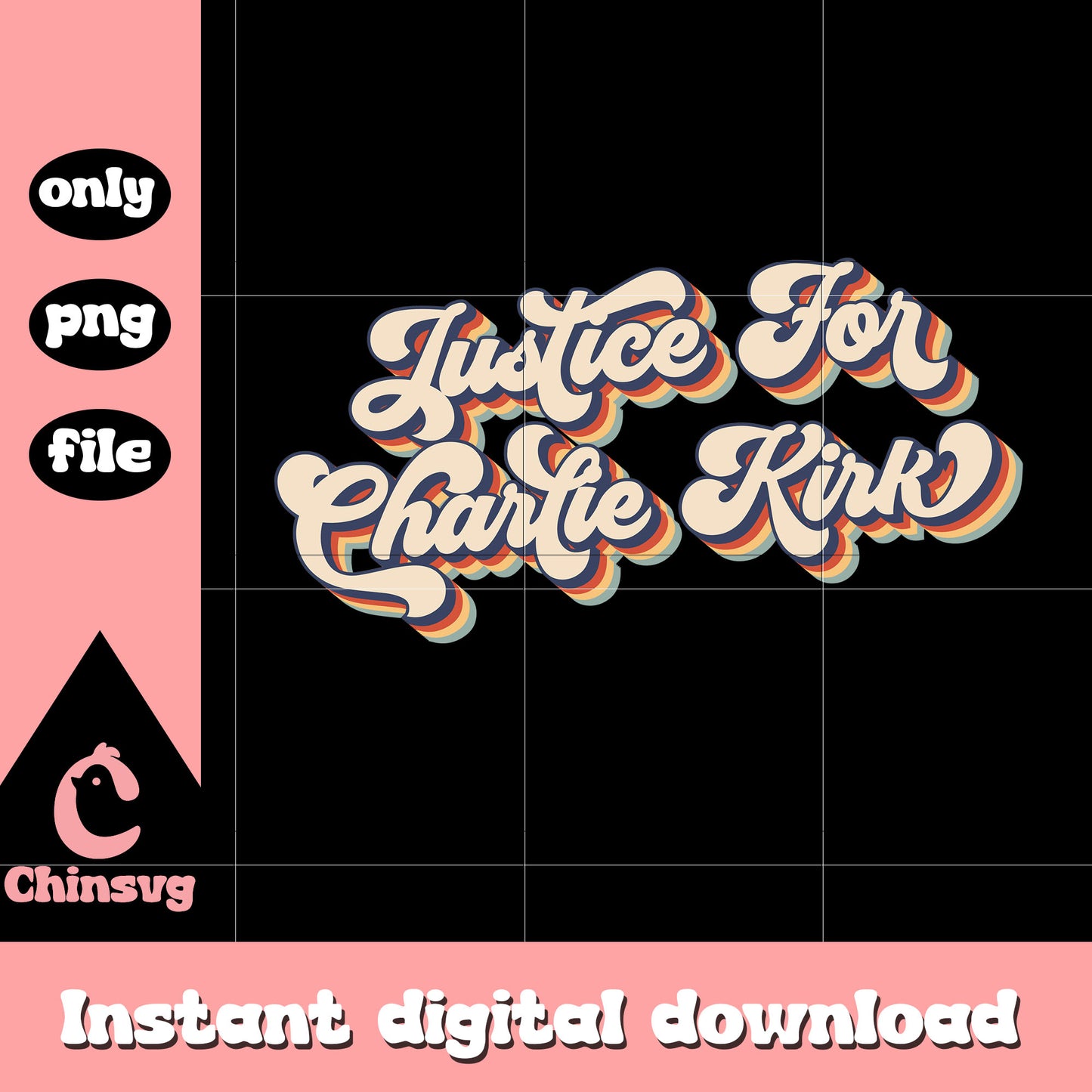 Vintage justice for charlie kirk quote png, pray for charlie png