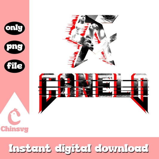 Vintage logo canelo design png, canelo alvarez png, boxing champion png