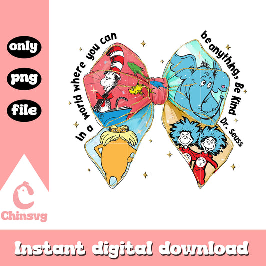 Vintage ribbon dr seuss characters png, dr seuss png, ribbon png