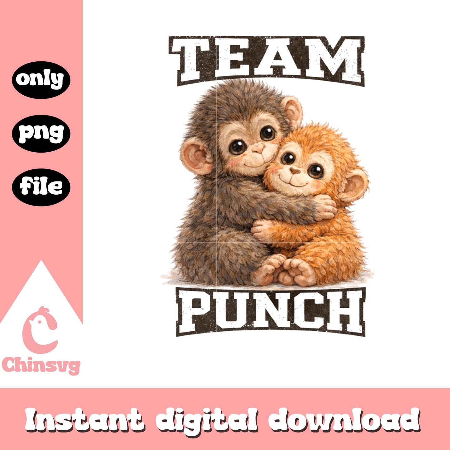 Vintage team punch monkey png, cute monkey png, monkey punching​ png