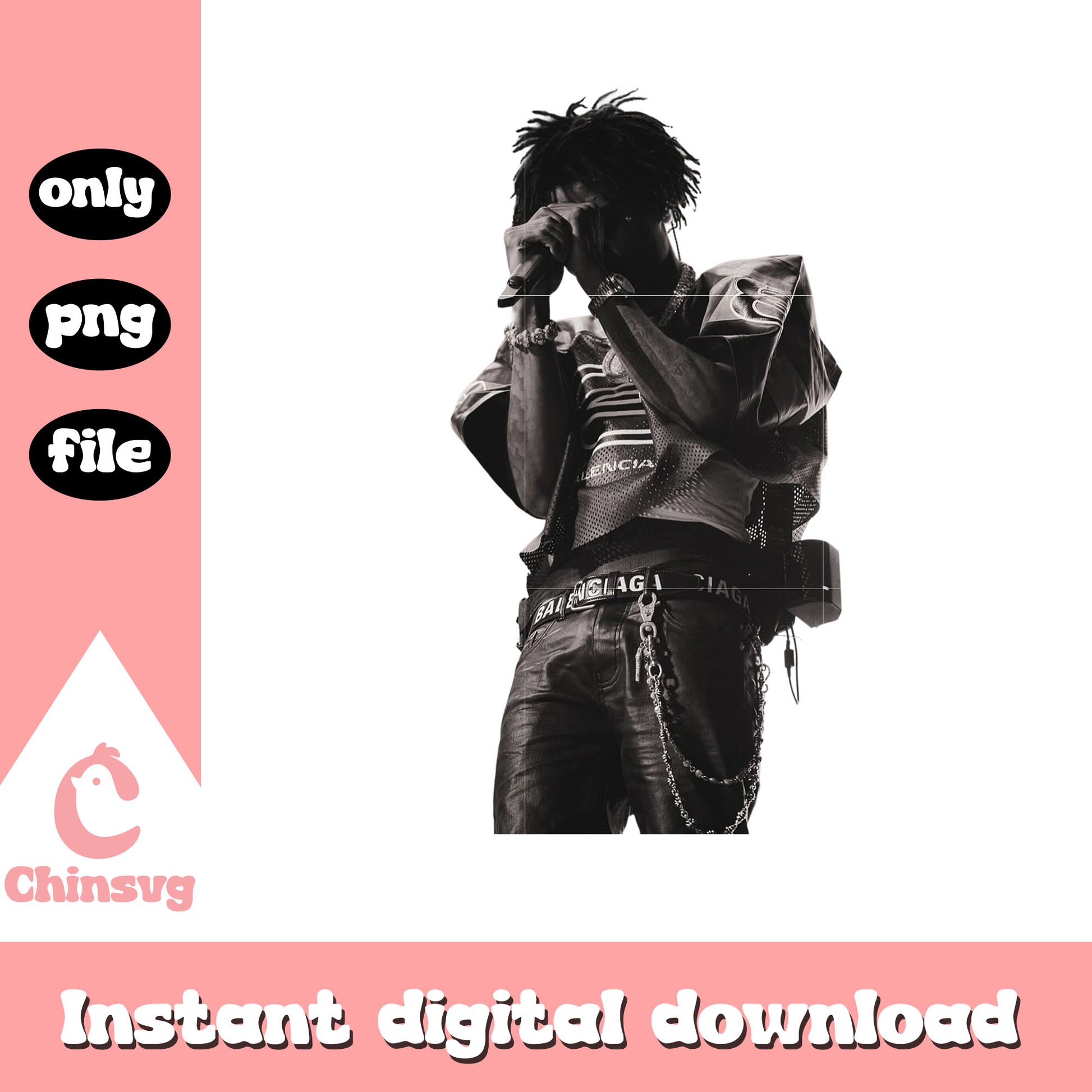 Vintage youngboy nba design png, nba youngboy concert​ png