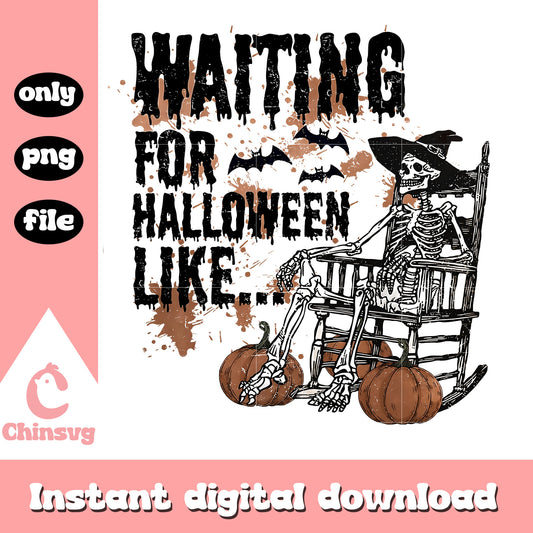 Waiting for halloween like skeleton witches png, trick or treat png