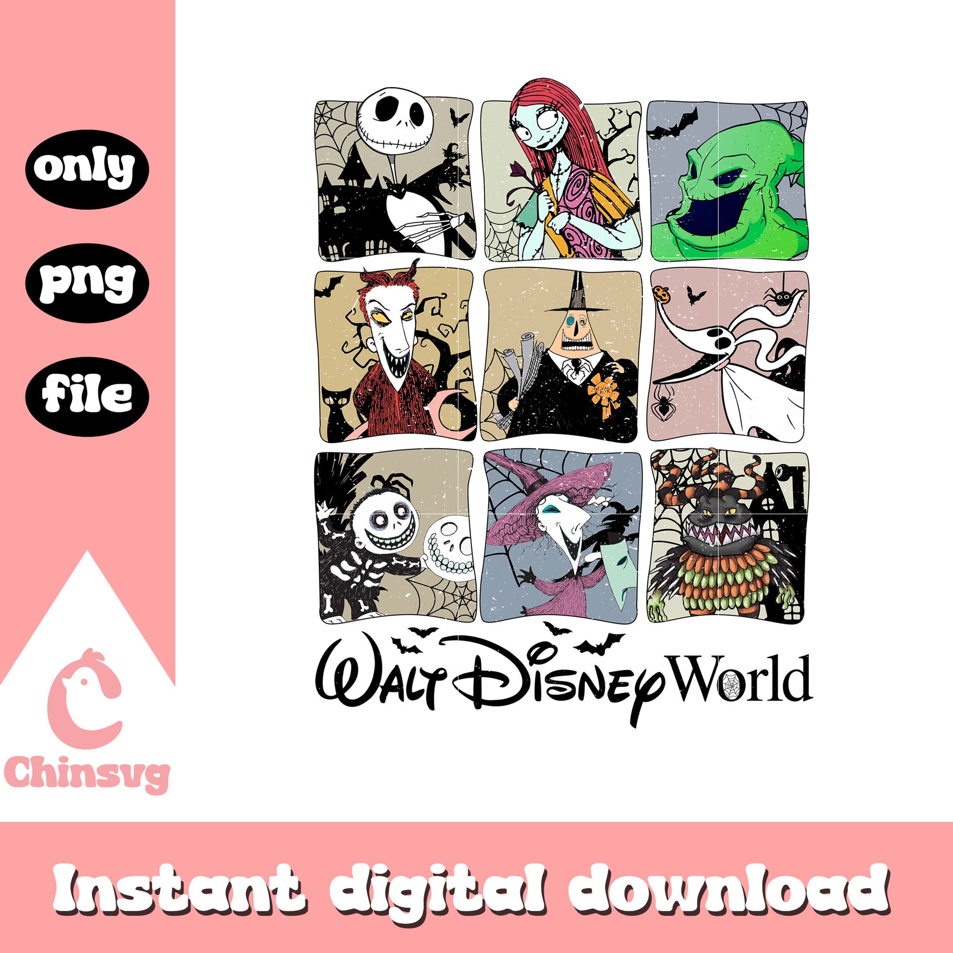 Walt disney world jack skellington art png, night before christmas png