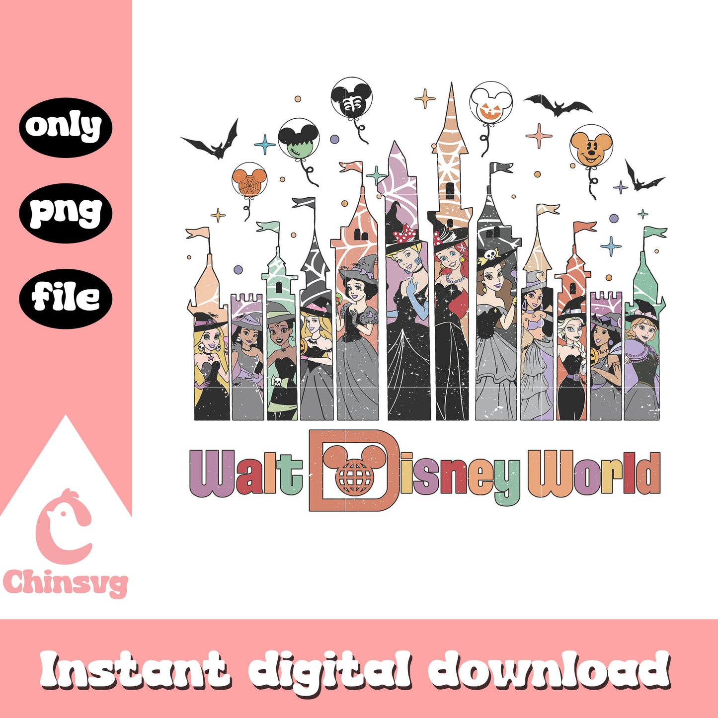 Walt disney world princesses movie clipart png, disney world png