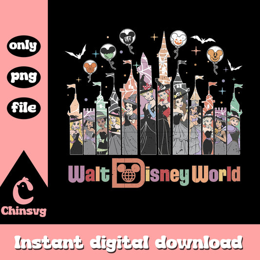 Walt disney world princesses movie design png, disney walt png