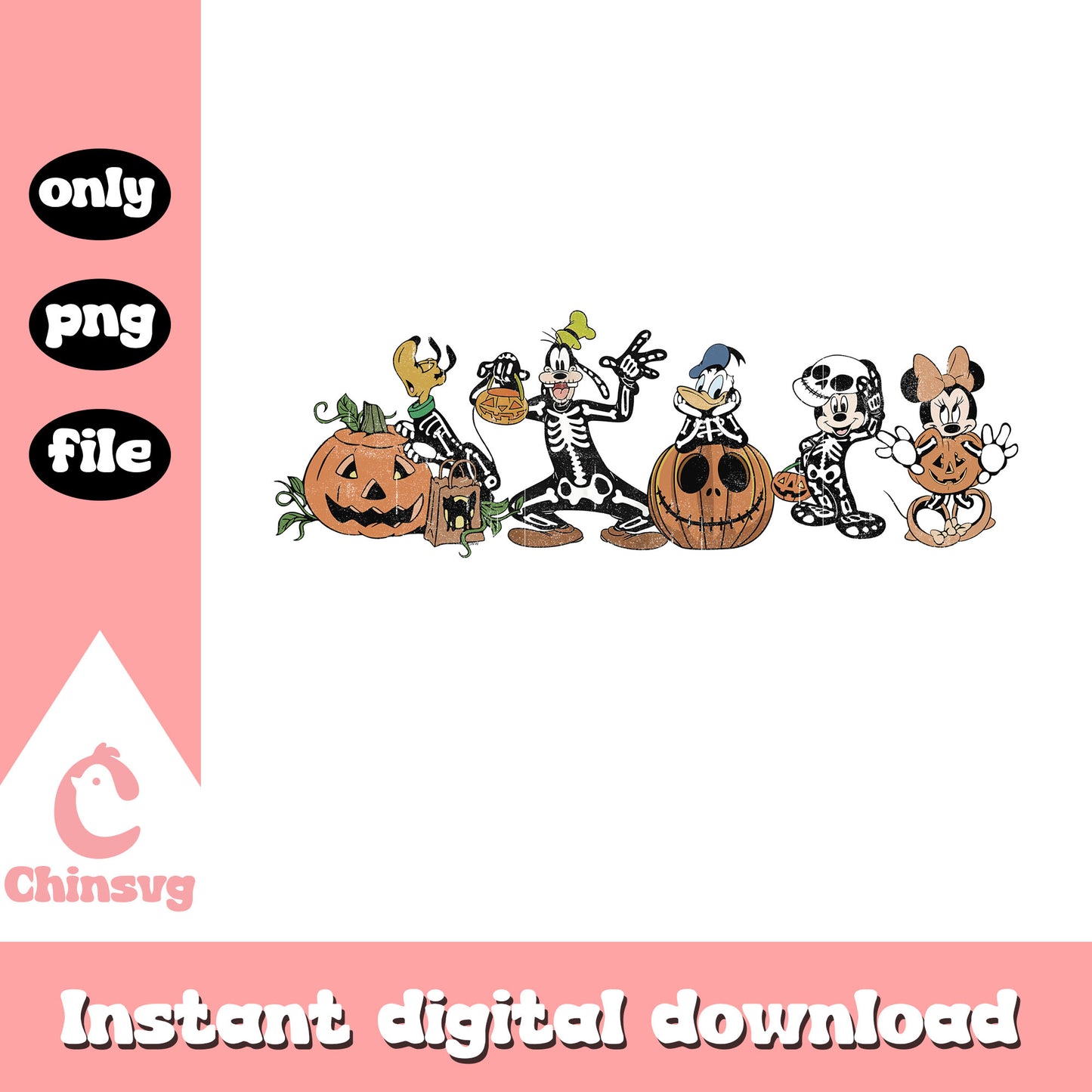 Walt disney world skeleton characters design png, mickey movie png