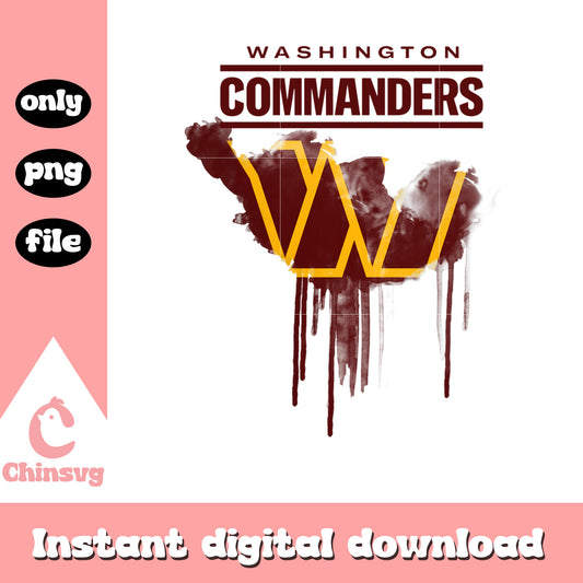 Washington Commanders drip logo png, nfl Commanders png