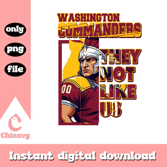 Washington Commanders they not like us png, football players nfl png