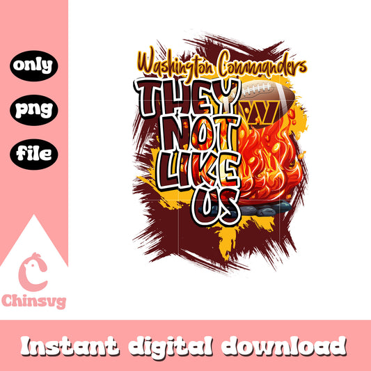 Washington Commanders they not like us png, rugby ball logo png