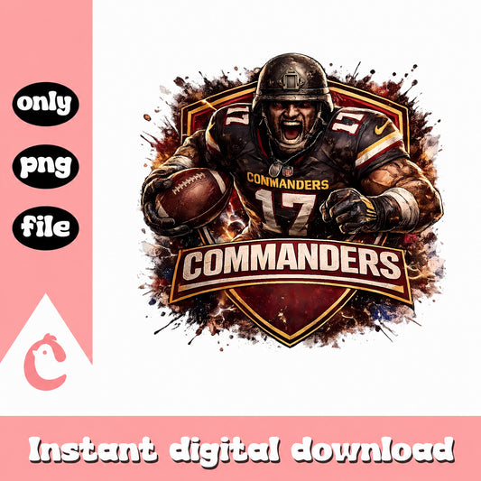 Washington Commanders PNG, Football Player PNG, NFL Team PNG