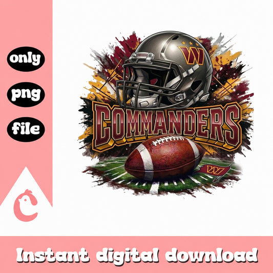 Washington Commanders PNG, NFL Football Sublimation, Game Day PNG