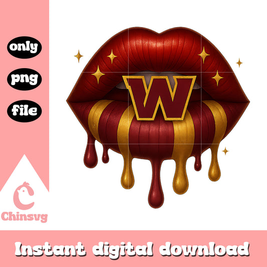 Washington commanders lips png, nfl washington commanders​ png