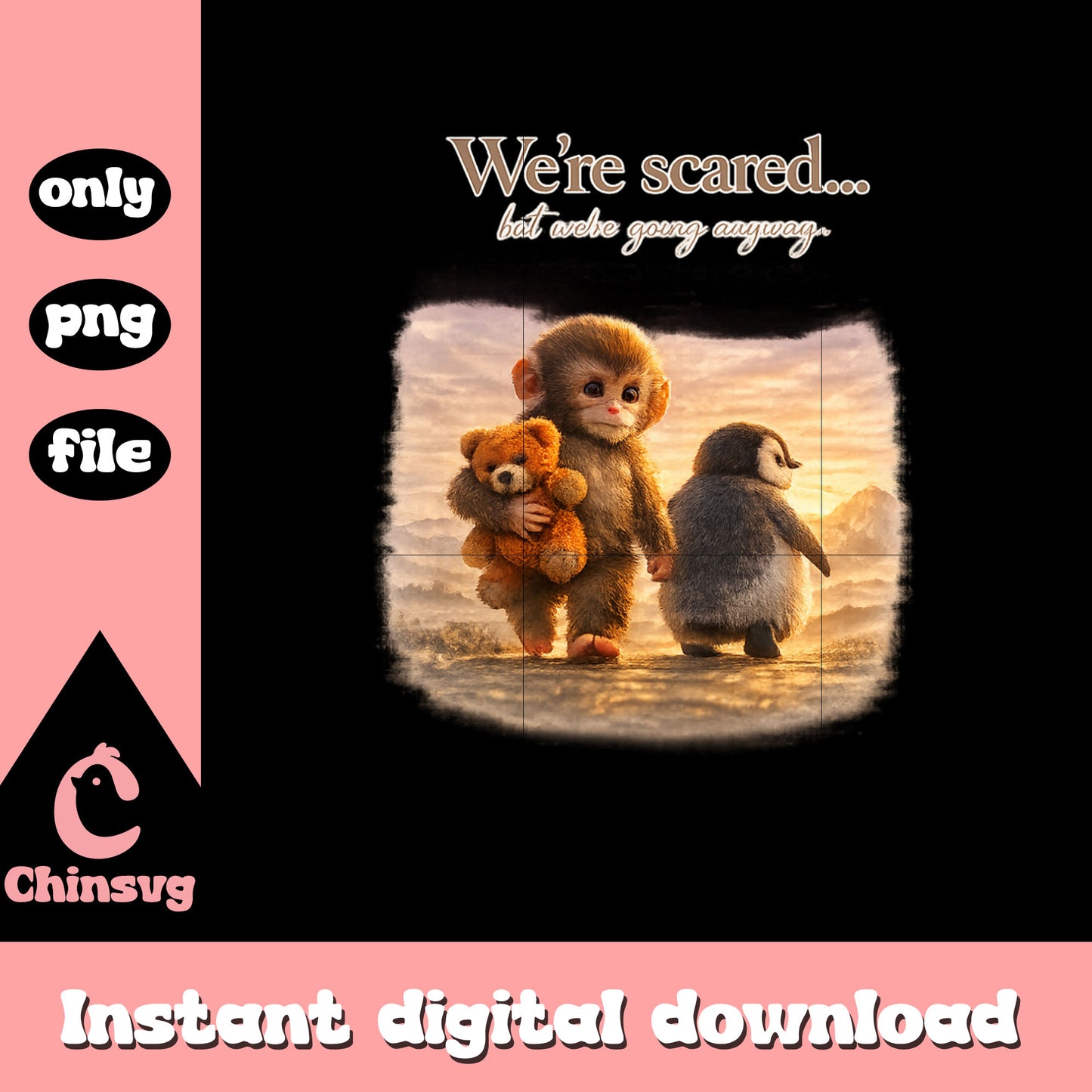 We're scared but were going anyway png, monkey puncher​ png, baby monkey png
