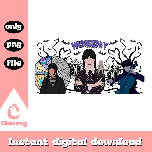 Wednesday happy halloween design png, halloween holiday png