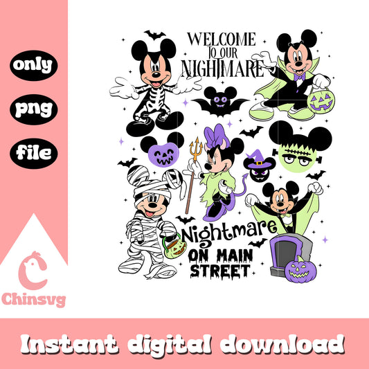 Welcome to our nightmare png, disney halloween png, mcikey mouse png