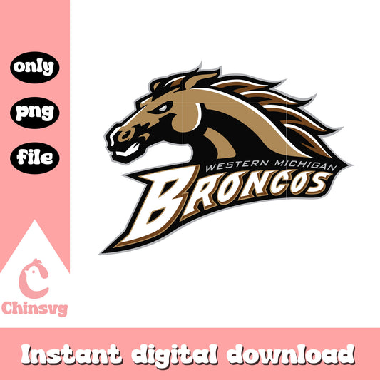 Western michigan broncos logo design svg, nfl denver broncos logo svg