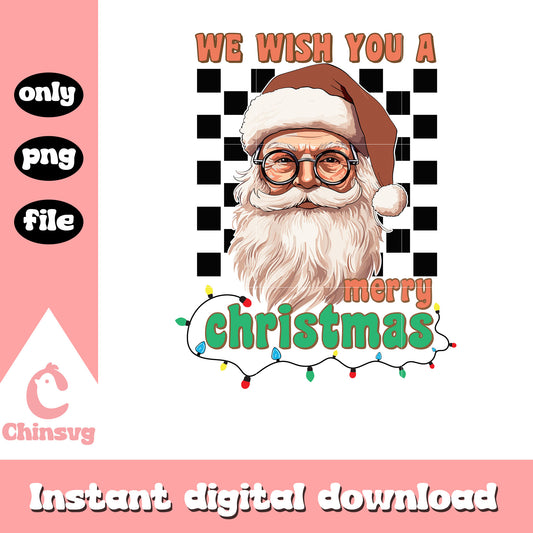 We wish you a merry christmas png, santa claus face png