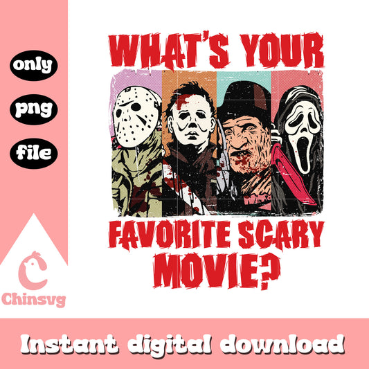 What's your favorite scary movie collage picture png, spooky movie png