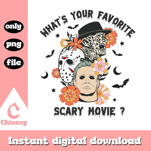 What s your favorite scary movie floral png,