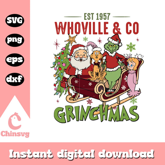 Whoville and co grinchmas santa grinch svg, grinch and santa​ svg