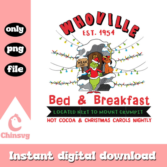 Whoville est 1954 grinch santa christmas png, whoville​ png