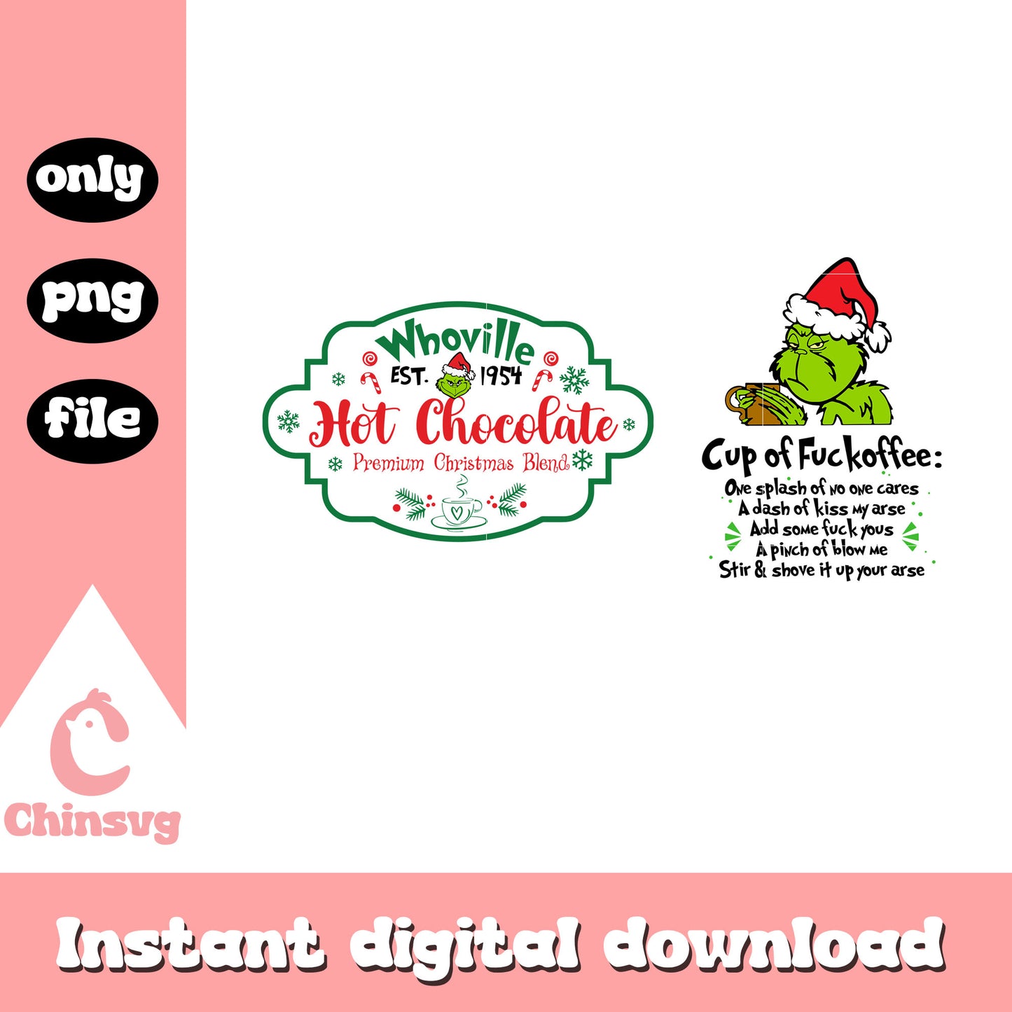 Whoville est 1954 hot chocolate png, funny grinch memes png