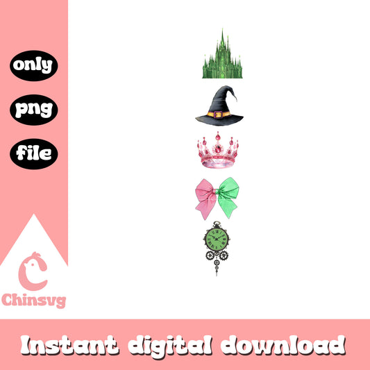 Wicked movie back symbol design png, wicked the movie png